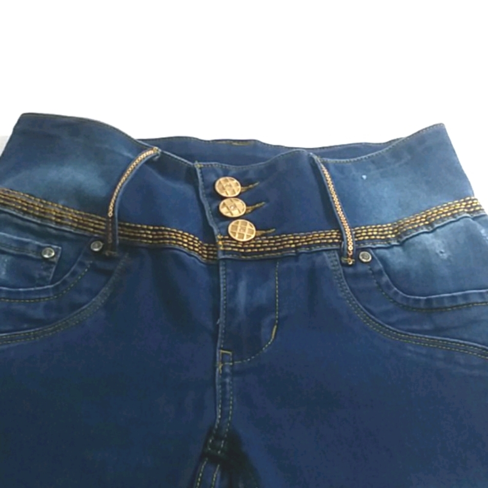 Girl's Studded Stretchy Jeans. Size 3. Pre-owned.